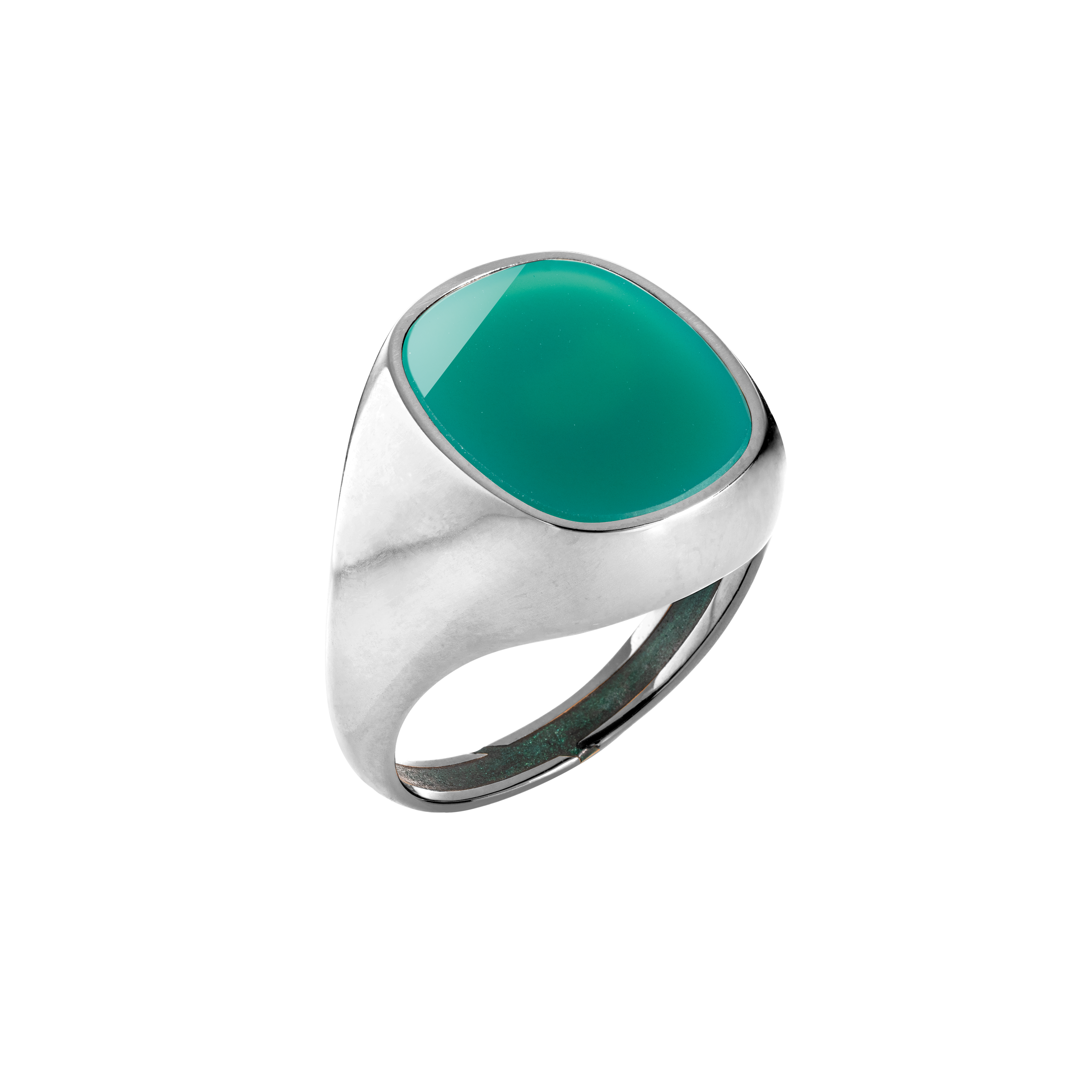 ring MONEE 03 - agate dark green