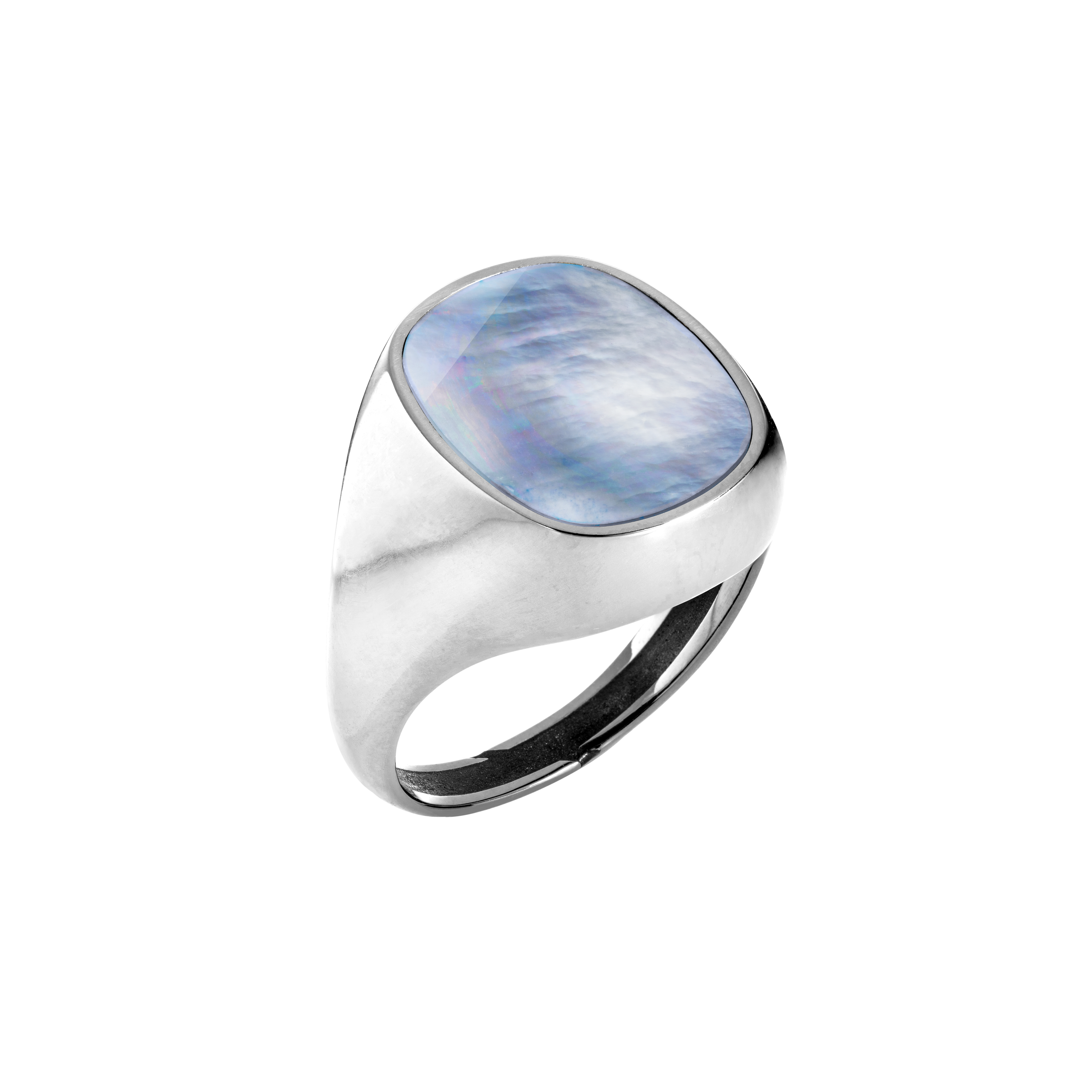 ring MONEE 03 - mother-of-pearl light blue