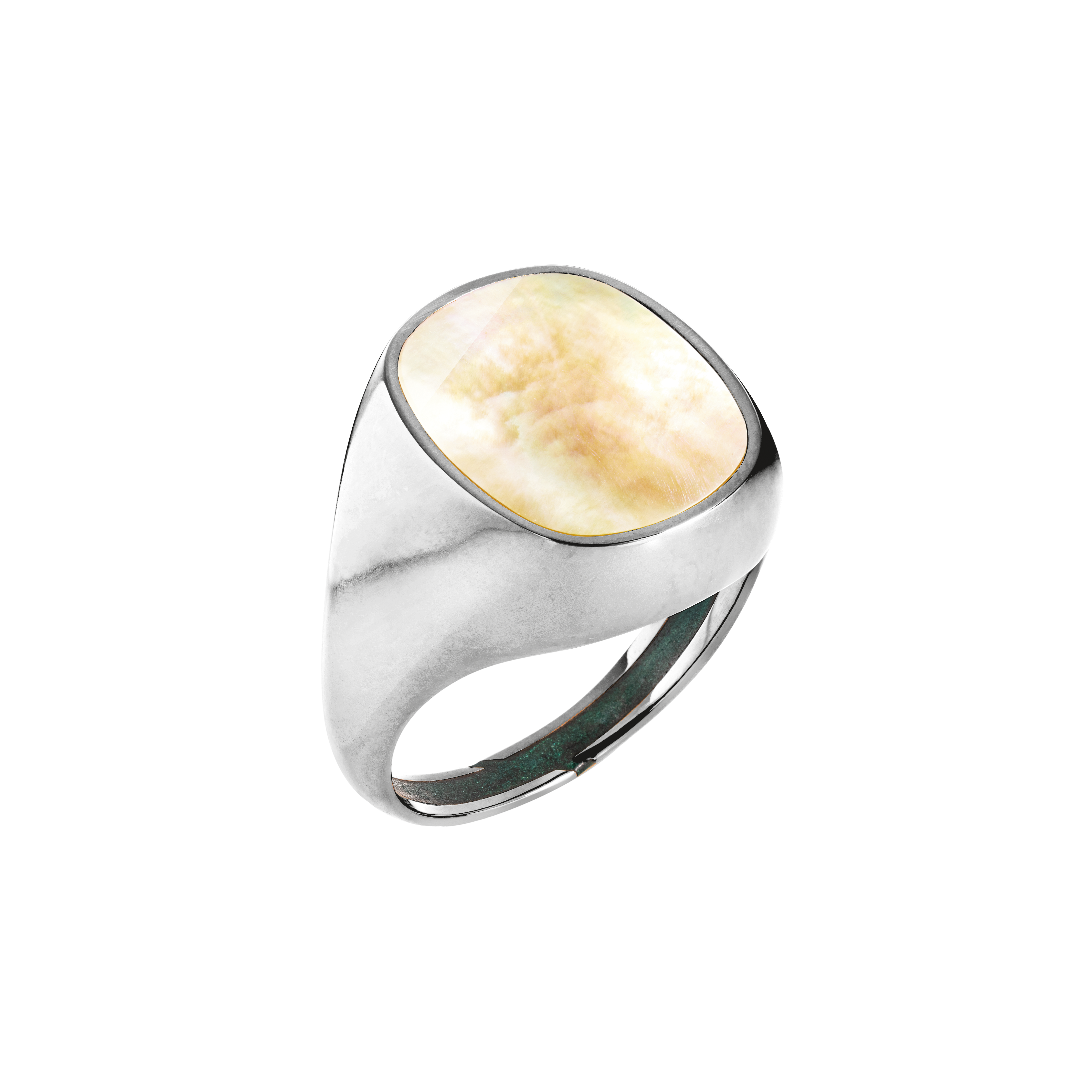 ring MONEE 03 - mother of pearl gold-toned