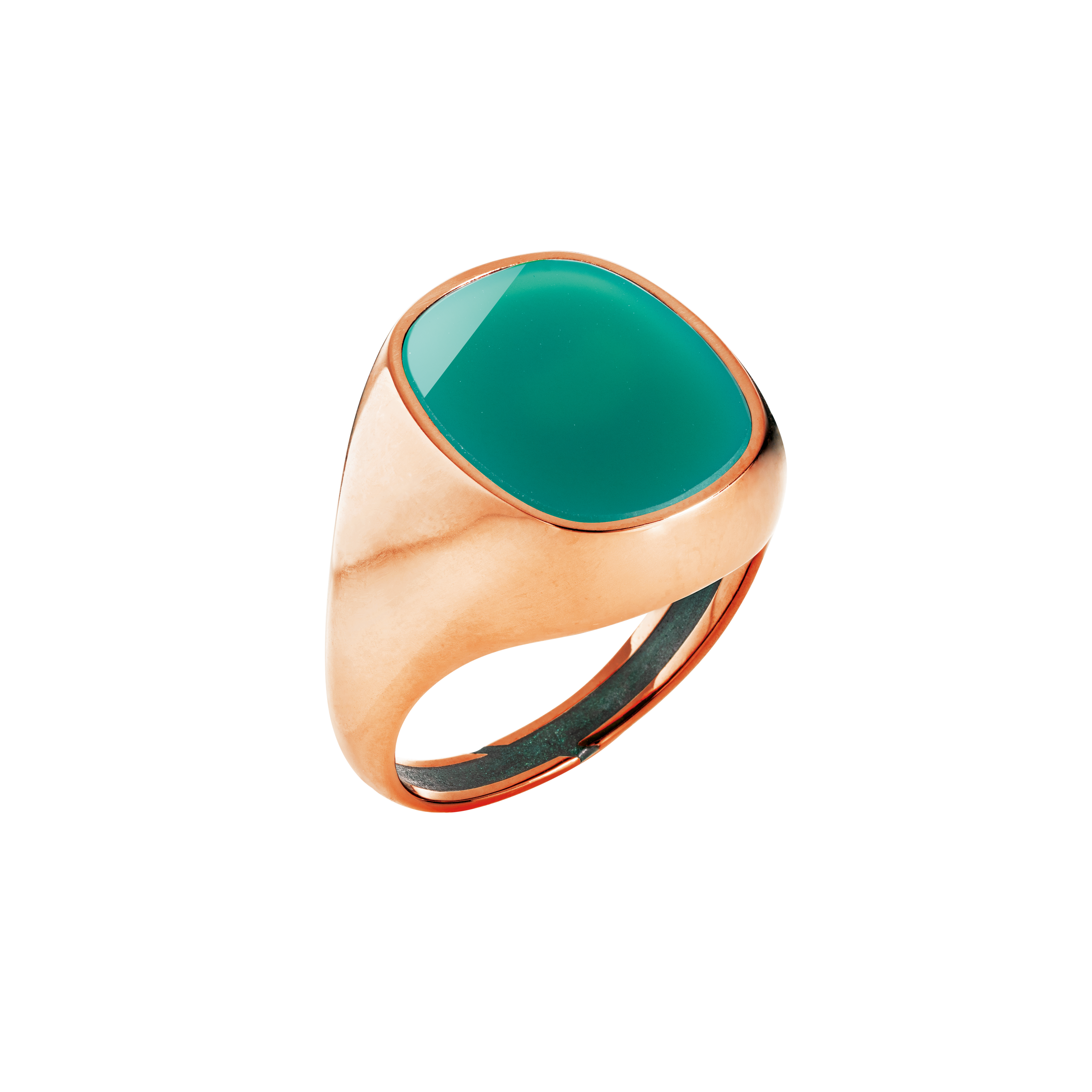 ring MONEE 03 - agate dark green