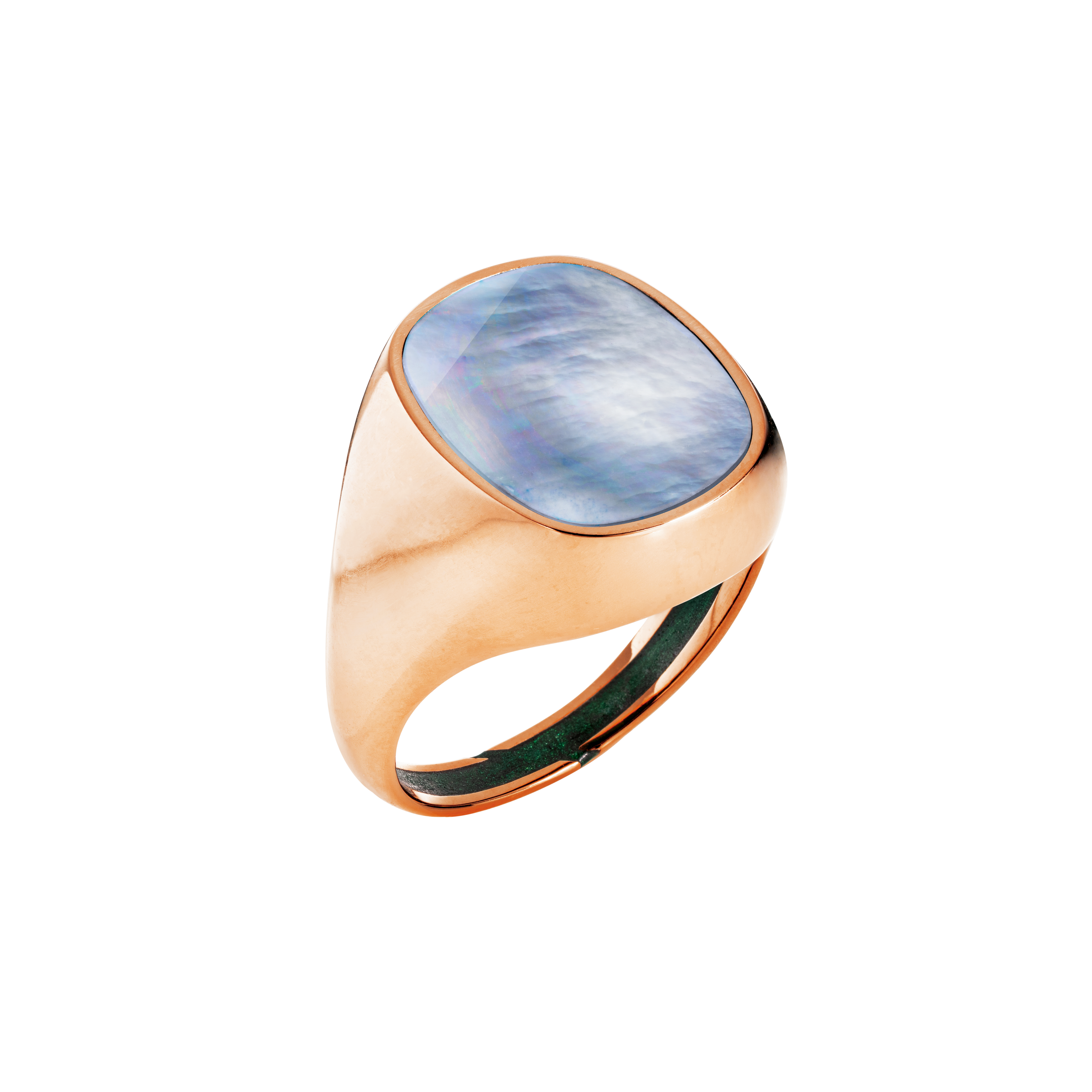 ring MONEE 03 - mother-of-pearl light blue