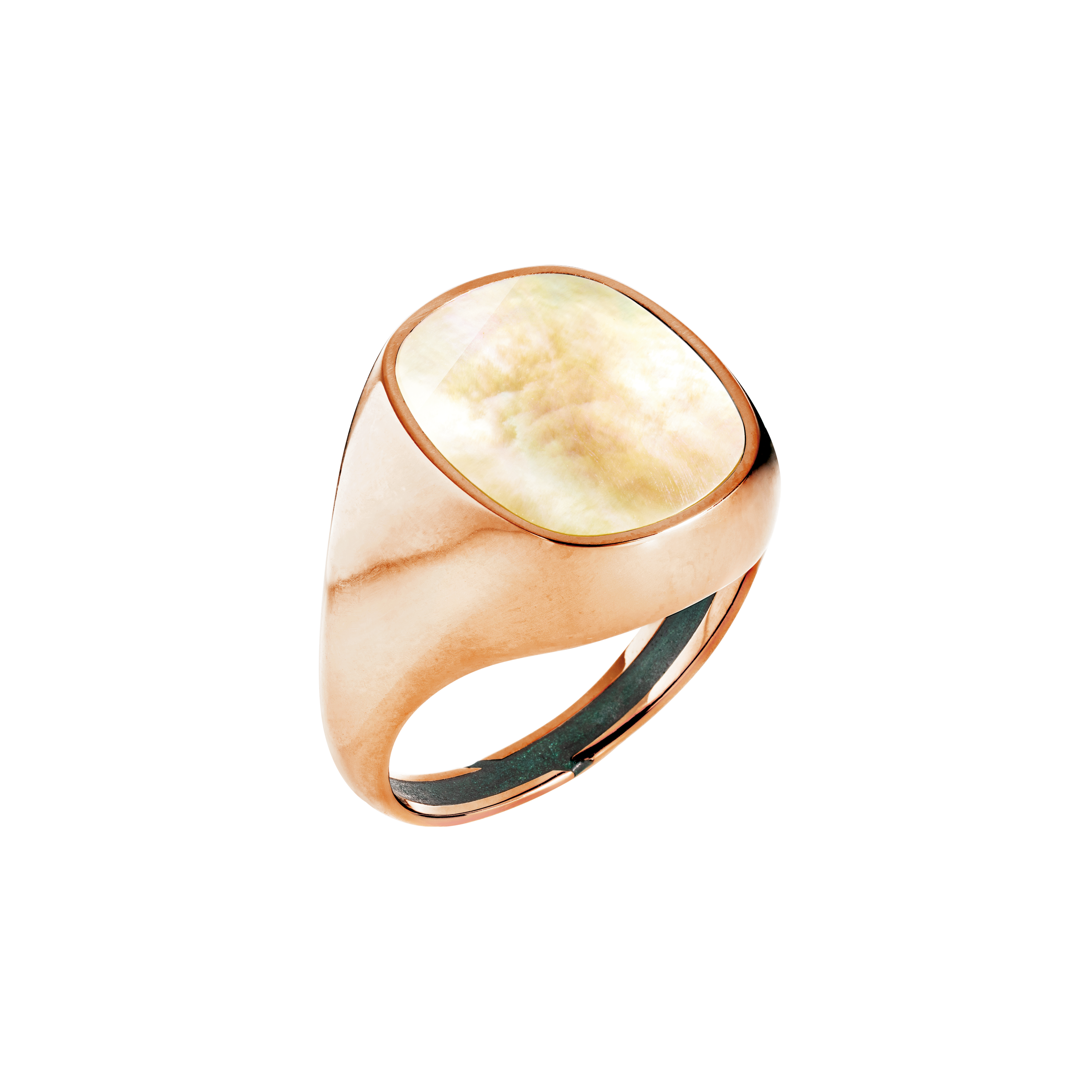 ring MONEE 03 - mother of pearl gold-toned