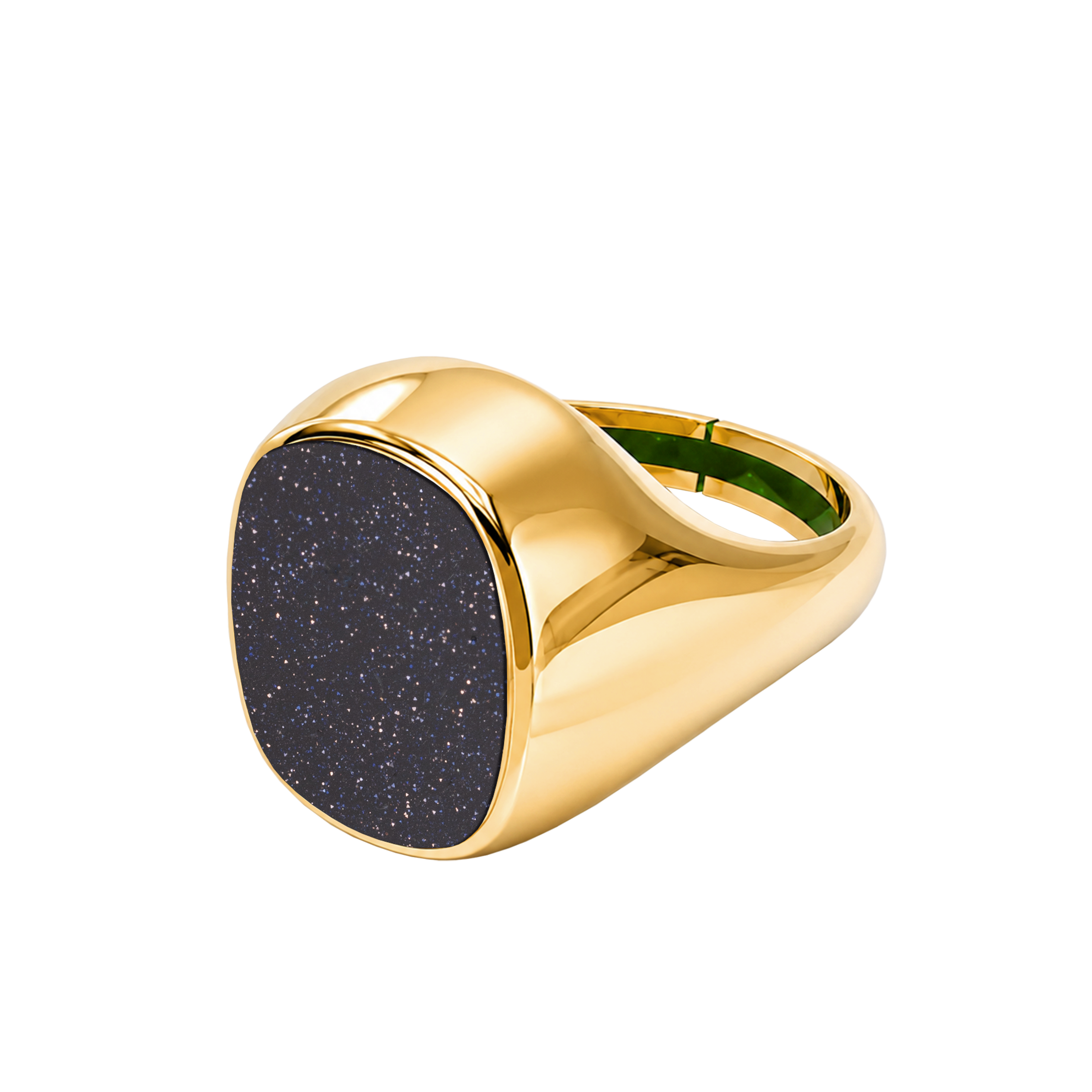 ring MONEE 03 - blue goldstone
