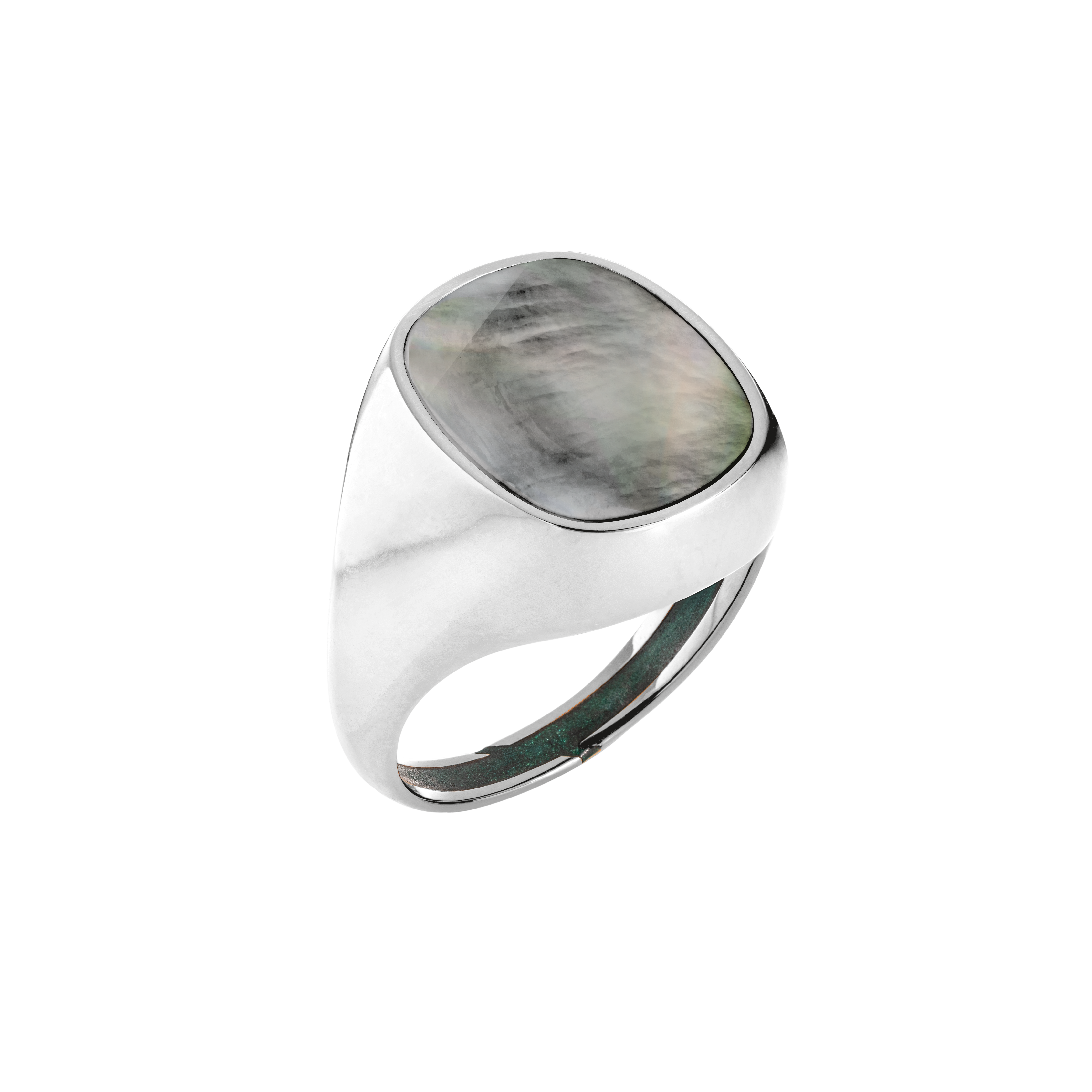 ring MONEE 03 - mother of pearl anthracite-grey